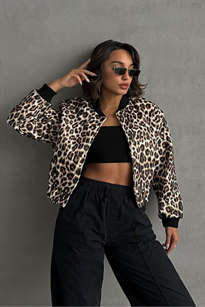 VELZANA Stone Leopard Cashmere Coat Jacket