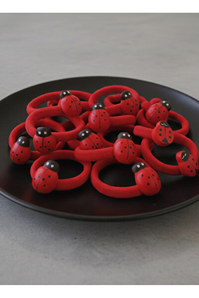 GÜLPEŞE 12-Piece Red Ladybug Elastic Buckle