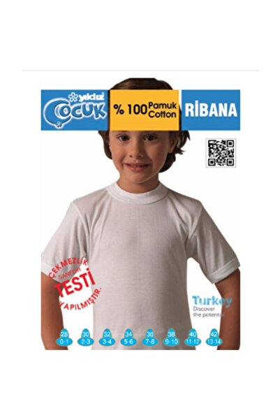 Yıldız Çamaşır Yıldız 56 Boys' Cotton Ribbed Dr. Collar Undershirt