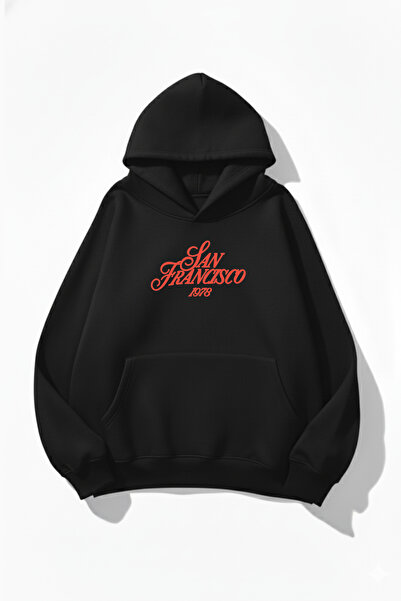 uyguntarz Hanorac unisex cu textura moale San Francisco cu imprimeu Design su...