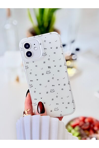 Go Aksesuar حافظة شفافة متوافقة مع هاتف Iphone 12 و12 Pro ذات طباعة غير لامعة...