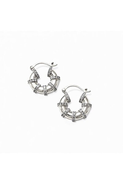 neslyaccessories Vip series silver mini hoop earrings