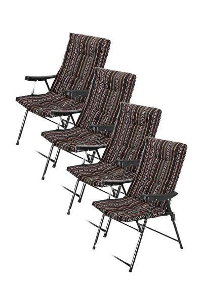 Cady One 4-piece set of lightweight padded camping chairs