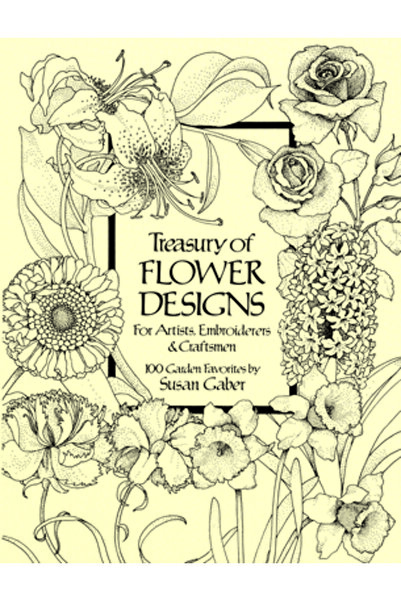 Dover Publications Comoară de modele florale pentru artiști, broderi și meșteri