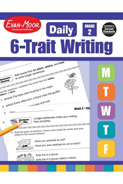 Evan-Moor Educational Publishers Scriere zilnică cu 6 trăsături, clasa a II-a