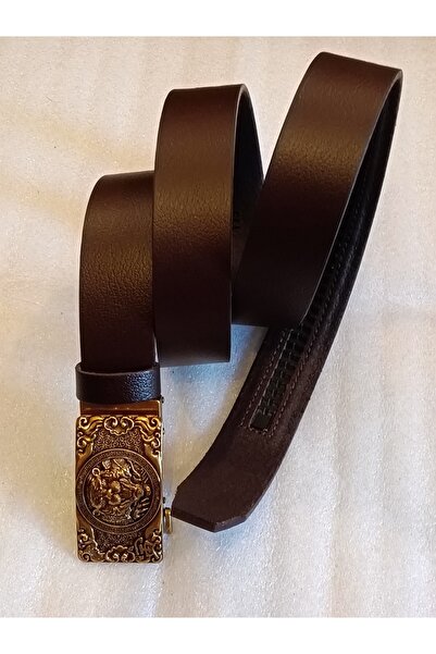 Butik Tülin Unisex Authentic Genuine Cowhide Leather Brown Copper Patterned T...