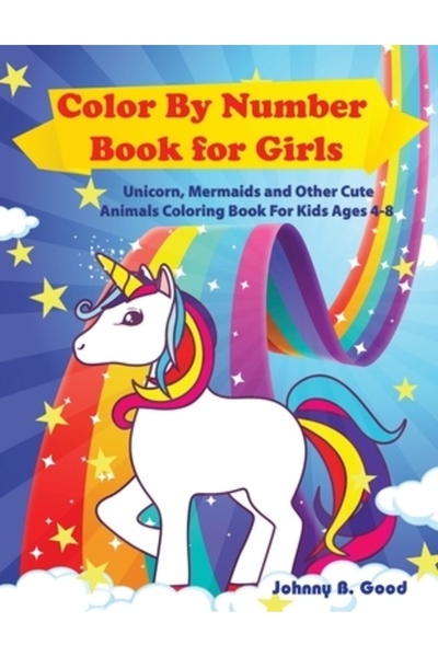 Fun Now Pub Carte de colorat după numere pentru fete: Unicorni, sirene și alt...