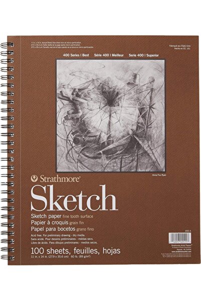 Strathmore Sketch Pad, 100 Sheets - Series 455-4 400 - (27.94 cm x 35.56 cm, ...