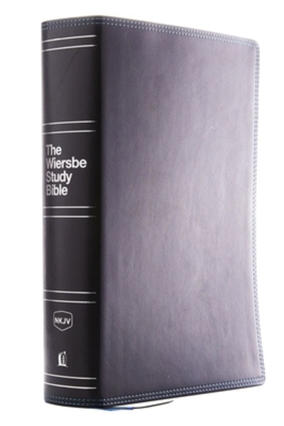 Thomas Nelson Pub Biblia de studiu Wiersbe Nkjv, Leathersoft, Negru, Imprimeu...