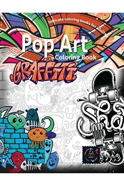 Vibrant Books Carte de colorat graffiti pop art, cărți de colorat pentru adul...