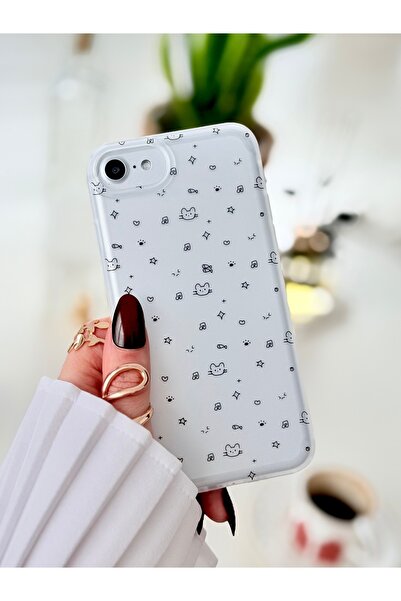 Go Aksesuar حافظة شفافة متوافقة مع آيفون 7 - 8 - إس إي 2020 - إس إي 2022، طبا...