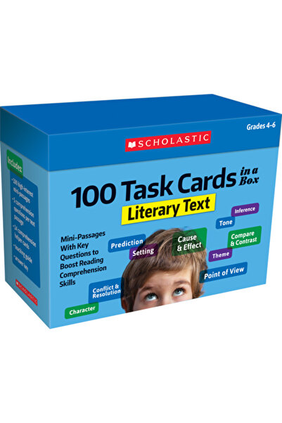 Scholastic Teaching Res 100 de fișe de lucru într-o cutie: Text literar: Mini-pasaje cu întrebări cheie pentru a stimula înțelegerea lecturii