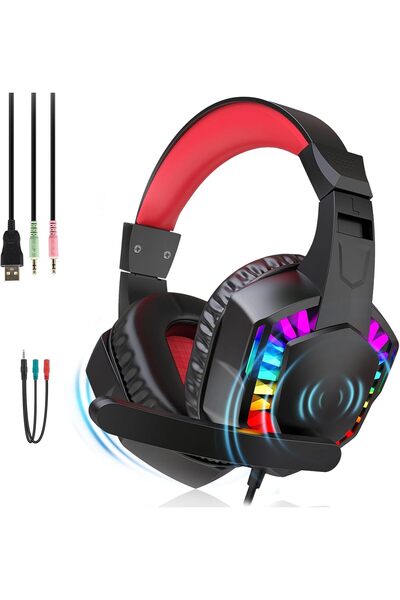 VCOM RGB Gaming Headset with Dual Interface
