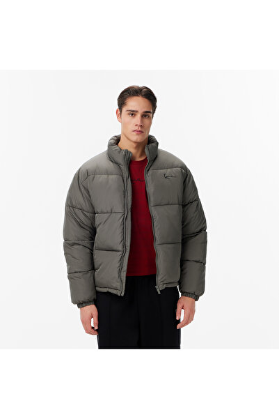 KARL KANI Small Signature Embossed Puffer Erkek Gri Mont