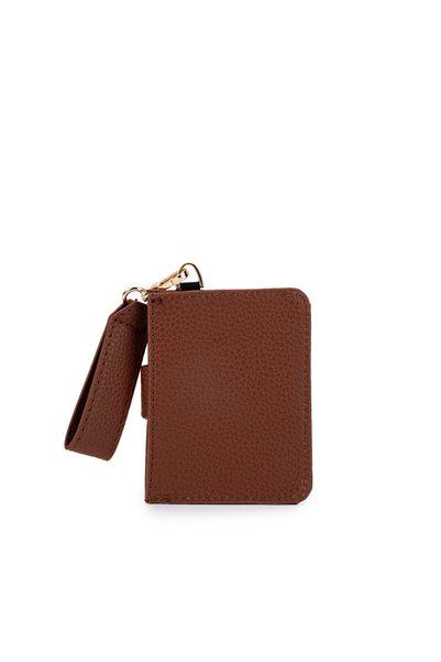EZZY BLİSS Ezzybliss Women's Mink Faux Leather Keychain Wallet Card Holder