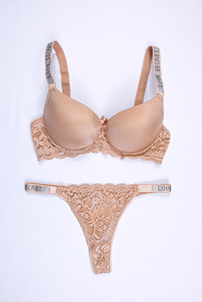 Tılsım Lingerie طقم حمالة صدر ميكرو دولدلي مزينة بـ 250 حجرًا