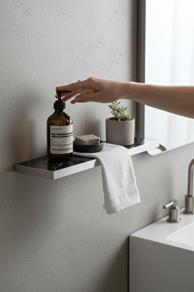 Moemi Duvar Rafı Uçan Raf Gizli Raf Ahşap Duvar Rafı 45 cm