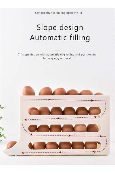 festive 4 Tier Rolling Egg Holder Dispenser