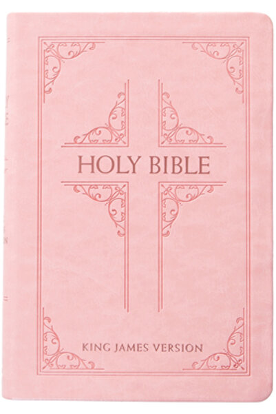 Broadstreet Pub Biblia Sfântă KJV cu imprimeu gigantic, roșie