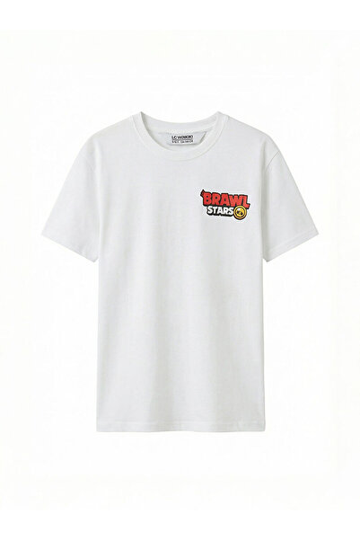 LC Waikiki Δημιουργήστε το στυλ σας με το αγορίστικο μπλουζάκι με στάμπα Ecru...