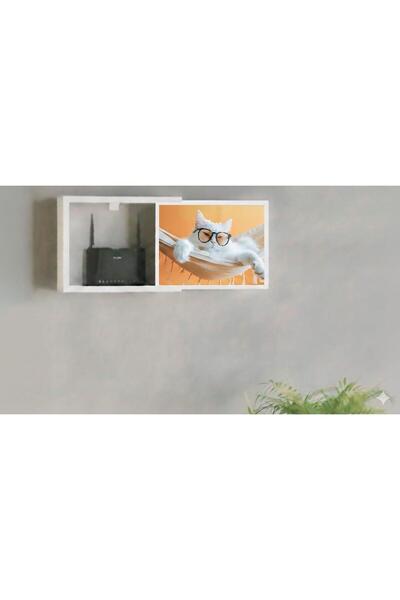 ERİK ATELİER DEKORATİF MODEM VE SİGORTA SAKLAMA KUTUSU KABLO WİFİ GİZLEME