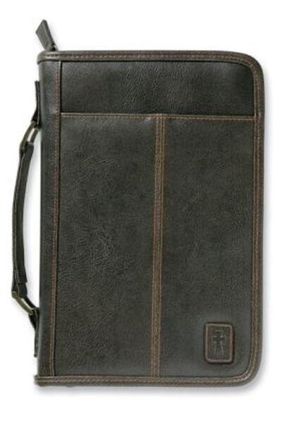 Zondervan Pub House Aviator cu aspect de piele, maro, extra mare