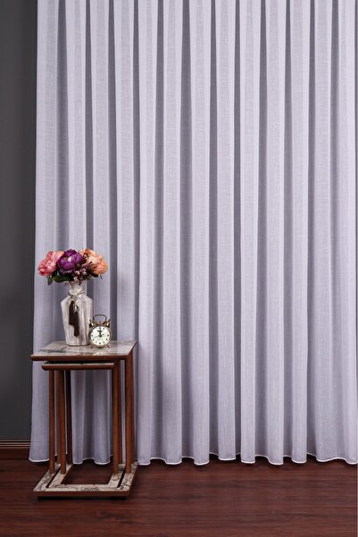 Belvedere Elegant Linen Textured Tulle Curtain