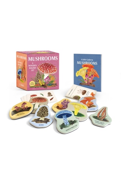 Running Pr Book Publ Ciuperci: Un set de magneți din lemn