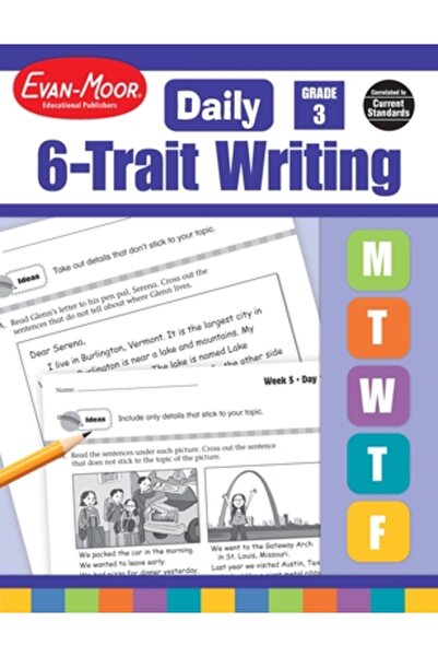 Evan-Moor Educational Publishers Scriere zilnică cu 6 trăsături, clasa a III-a