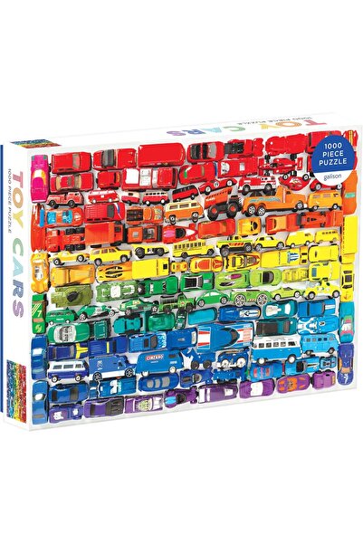 Galison أحجية سيارات قوس قزح، 1000 قطعة، للأطفال والكبار