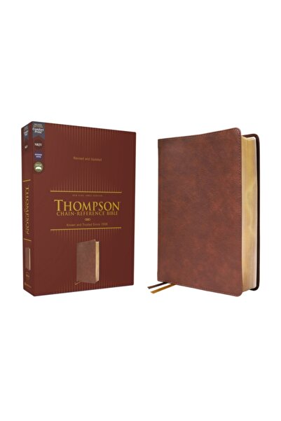 Zondervan Biblia Nkjv, Thompson Chain-Reference, Leathersoft, maro, litere ro...