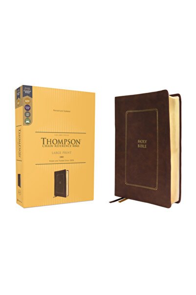 Zondervan Biblia Kjv, Thompson Chain-Reference, caractere mari, Leathersoft, ...