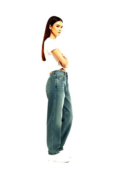 NWC Dody Blue Baggy Tinted croială largă Pantaloni largi, confortabili, cu de...