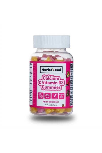 Herbaland Calcium Vitamin D3 Jelibon 60lı