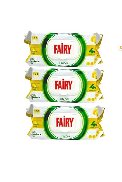 Fairy Wet wipes for surfaces, pack of 3×100 pcs