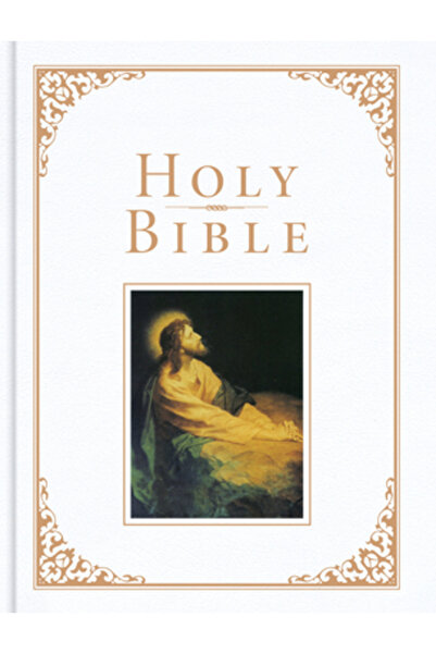 Holman Bibles Biblia familiei KJV, imitație de piele albă, cu bordură
