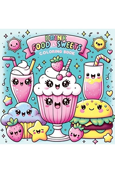 INDEPENDENT CAT Carte de colorat cu alimente, băuturi și dulciuri: Delicii Ka...