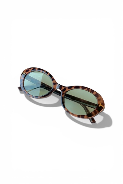 COOLANDBETTER نظارات شمسية بيضاوية الشكل بإطار من الزجاج الأخضر للنساء من سيي...