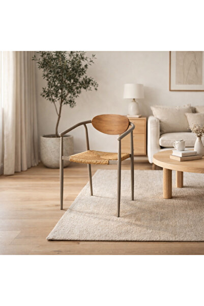 Palma homez Modern garden chair with a natural touch - Champagne