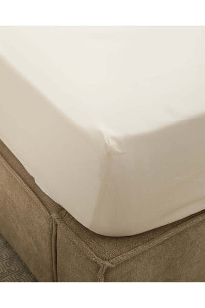 REDTAG Ivory Cotton Fitted Sheet (Single Size)