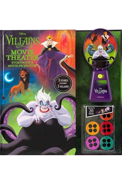 Studio Fun Intl Disney Villains: Carte cu povești la cinema și proiector de f...