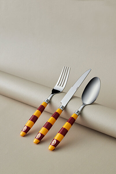 Karaca x Galatasaray 18 Parça 6 Kişilik Çatal Kaşık Bıçak Takımı