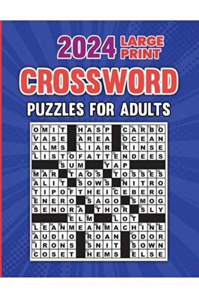 Ingspark 2024 de puzzle-uri de cuvinte încrucișate cu litere mari pentru adul...