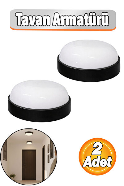 Badem10 Apartment Staircase Ceiling Light 2 Pieces Chandelier Black Set Homogeneous Light Distribution Led Compatible Lighting