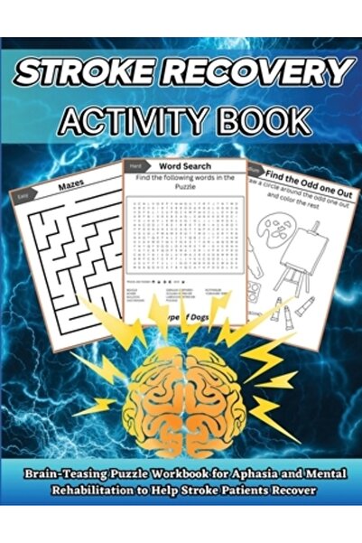 INDEPENDENT CAT Stroke Recovery Activity Book: Brain-Teaser Puzzle Workbook f...