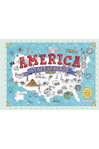 Collins America, stat cu stat: Cincizeci de șervețele detașabile de colorat