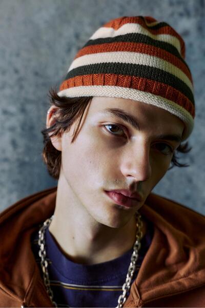 Pull & Bear Çizgili bere