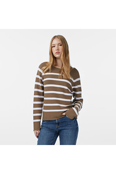 Nautica Kadın Kahverengi Regular Fit Kazak