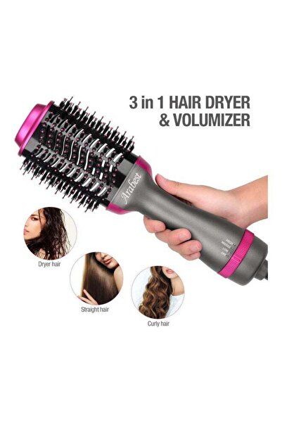 Arabest مكواة تجعيد الشعر، مكواة فرد الشعر ومجفف الشعر 3 في 1، مع 3 إعدادات ل...