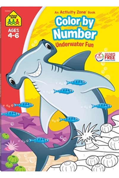 School Zone Caiet de lucru distractiv subacvatic de colorat după numere